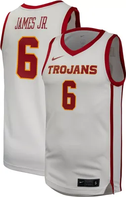 Nike Men's USC Trojans #6 White Bronny James Replica Basketball Jersey