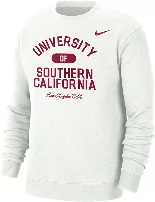 Nike Men's USC Trojans White Everyday Campus Crew Neck Sweatshirt