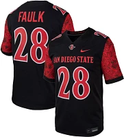 Nike Men's San Diego State Aztecs #28 Black Replica Faulk Football Jersey