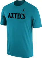 Nike Men's San Diego State Aztecs Turquoise Wordmark Dri-FIT T-Shirt