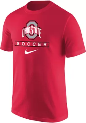 Nike Men's Ohio State Buckeyes Scarlet Soccer Core Cotton T-Shirt