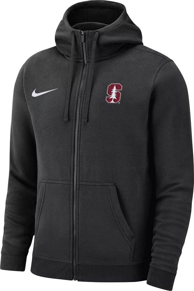 Nike Men's Stanford Cardinal Black Club Fleece Full-Zip Hoodie