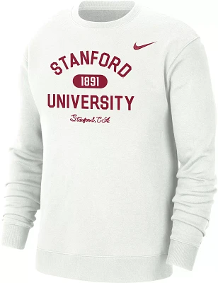 Nike Men's Stanford Cardinal White Everyday Campus Crew Neck Sweatshirt