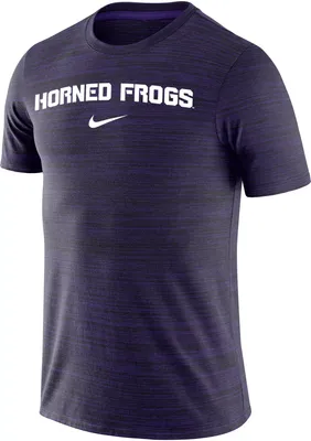 Nike Men's TCU Horned Frogs Purple Dri-FIT Velocity Football Team Issue T-Shirt