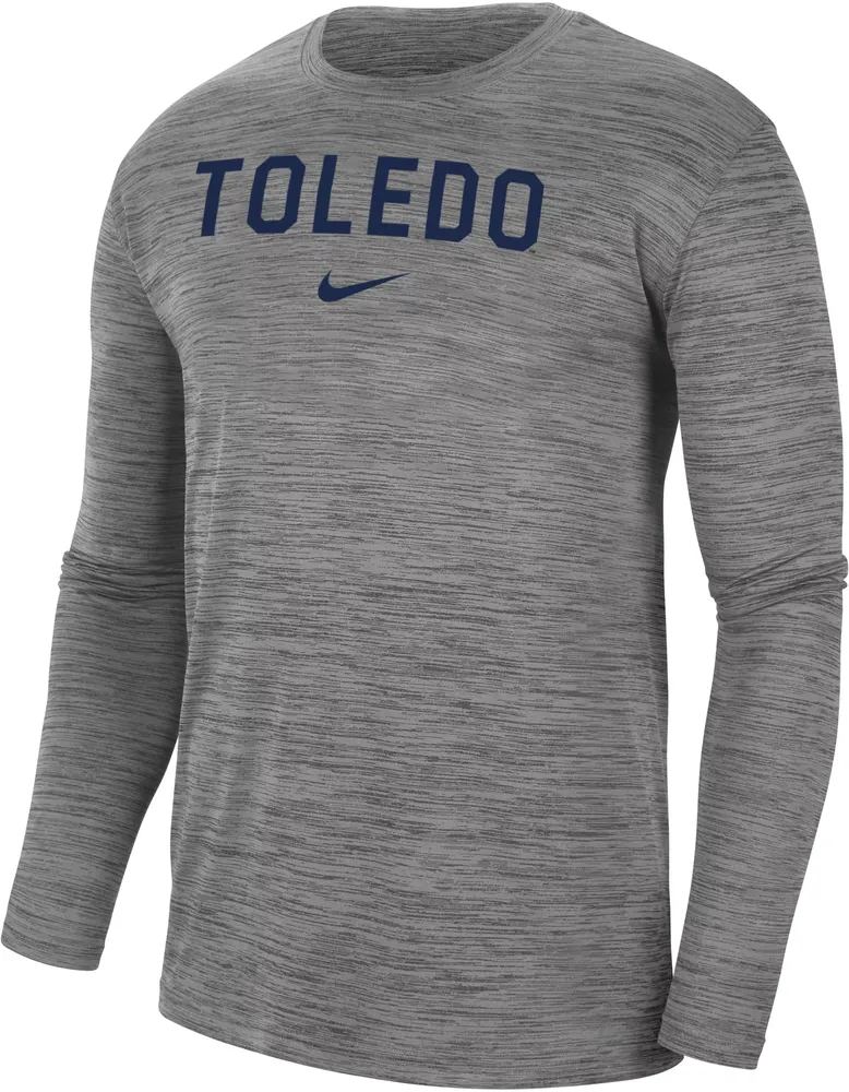 Nike Men's Toledo Rockets Grey Dri-FIT Velocity Football Team Issue T-Shirt