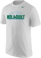 Nike Men's Tulane Green Wave White Core Cotton T-Shirt