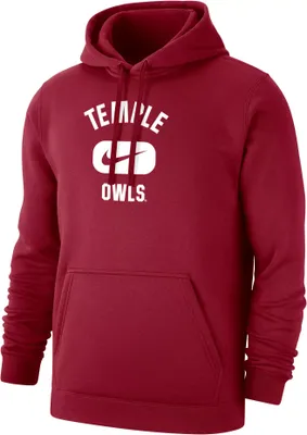 Nike Men's Temple Owls Cherry Club Fleece Pill Swoosh Pullover Hoodie