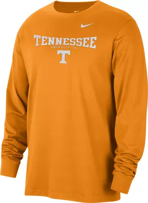 Nike Men's Tennessee Volunteers Orange Classic Core Cotton Logo Long Sleeve T-Shirt