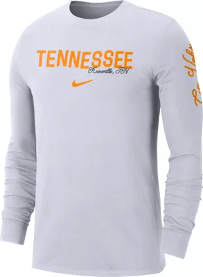 Nike Men's Tennessee Volunteers White Cotton Varsity Game Long Sleeve T-Shirt