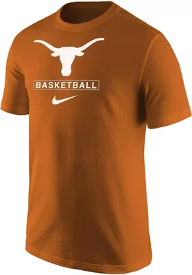 Nike Men's Texas Longhorns Burnt Orange Basketball Core Cotton T-Shirt