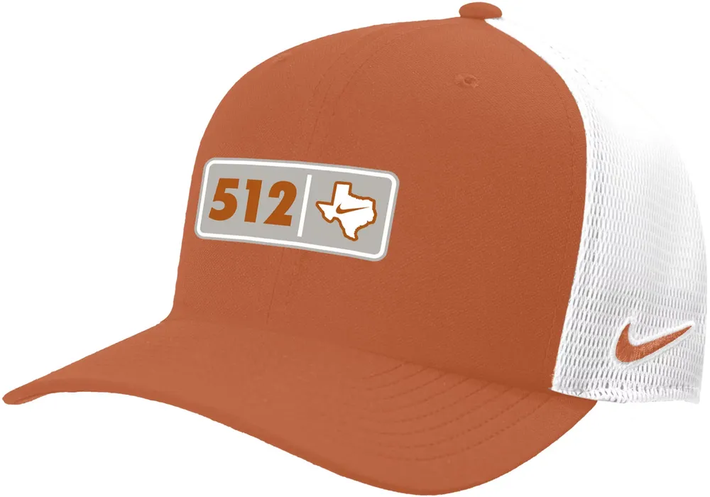 Nike Men's Texas Longhorns Burnt Orange 512 Area Code Classic99 Trucker Hat