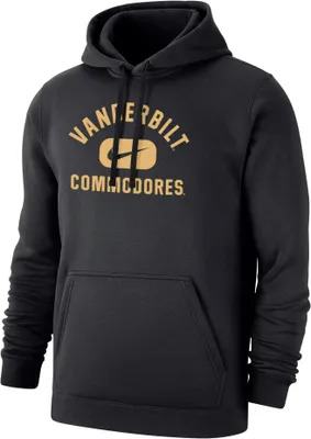 Nike Men's Vanderbilt Commodores Black Club Fleece Pill Swoosh Pullover Hoodie