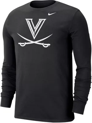 Nike Men's Virginia Cavaliers Black Dri-FIT Cotton Team Issue T-Shirt