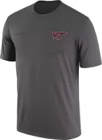 Nike Men's Virginia Tech Hokies Grey Legend Small Logo T-Shirt