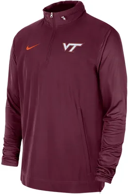 Nike Men's Virginia Tech Hokies Maroon Lightweight Football Coach's Jacket