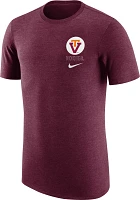 Nike Men's Virginia Tech Hokies Maroon Tri-Blend Retro Logo T-Shirt