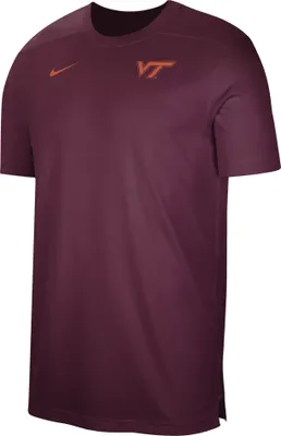 Nike Men's Virginia Tech Hokies Maroon Football Coach Dri-FIT UV T-Shirt