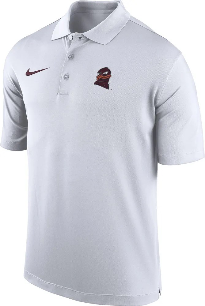 Nike Men's Virginia Tech Hokies White Dri-FIT Woven Polo