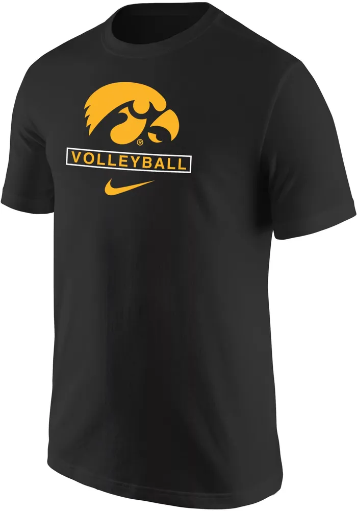 Nike Men's Iowa Hawkeyes Black Volleyball Core Cotton T-Shirt