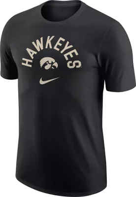 Nike Men's Iowa Hawkeyes Black University Arch Logo T-Shirt