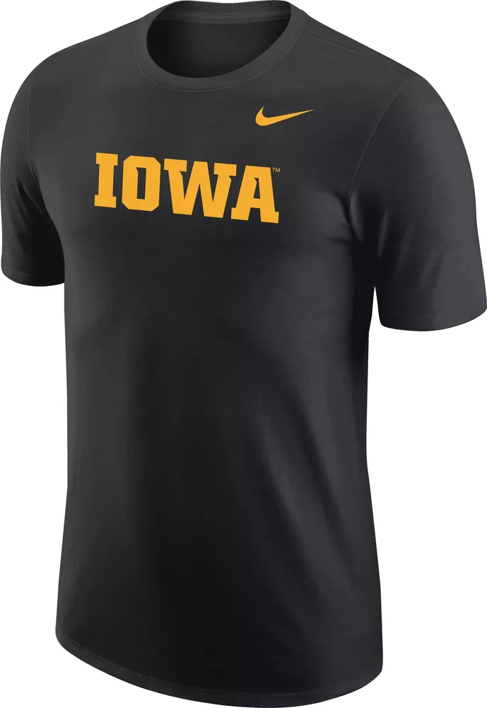 Nike Men's Iowa Hawkeyes Black Legend Wordmark T-Shirt