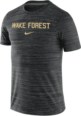 Nike Men's Wake Forest Demon Deacons Black Dri-FIT Velocity Football Team Issue T-Shirt