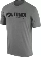 Nike Men's Iowa Hawkeyes Grey Dri-FIT Legend Football Team Issue T-Shirt