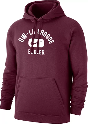 Nike Men's UW-La Crosse Eagles Maroon Club Fleece Pill Swoosh Pullover Hoodie