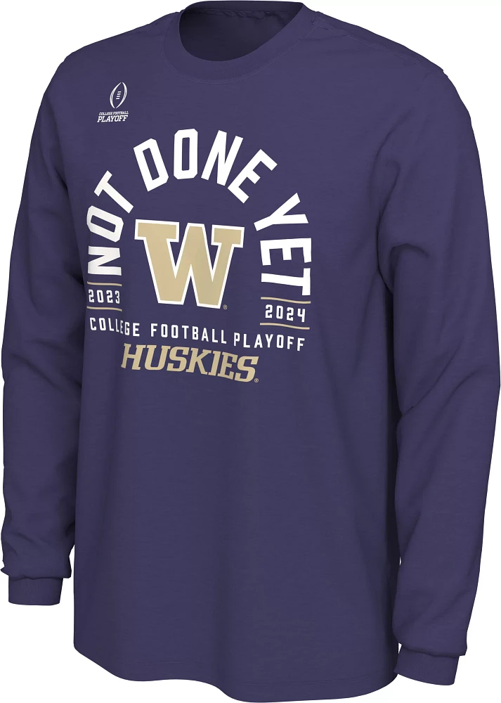 Nike Men's 2023-24 College Football Playoff Sugar Bowl Bound Washington Huskies Not Done Yet Long Sleeve T-Shirt