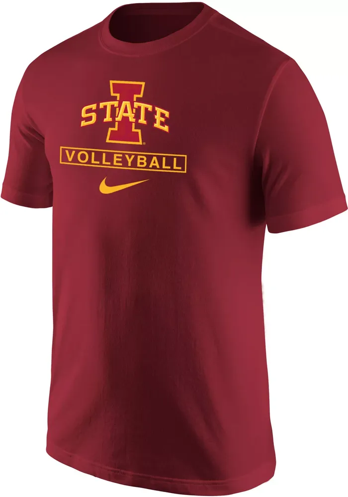 Nike Men's Iowa State Cyclones Cardinal Volleyball Core Cotton T-Shirt