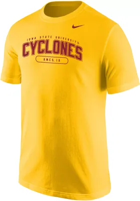 Nike Men's Iowa State Cyclones Gold Core Cotton T-Shirt