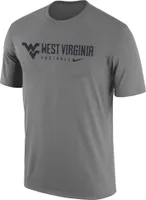 Nike Men's West Virginia Mountaineers Grey Dri-FIT Legend Football Team Issue T-Shirt