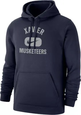 Nike Men's Xavier Musketeers Blue Club Fleece Pill Swoosh Pullover Hoodie