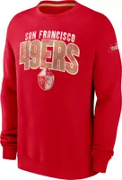 Nike Men's San Francisco 49ers Rewind Shout Red Crew Sweatshirt