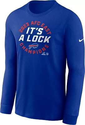 Nike Men's Buffalo Bills 2023 AFC East Division Champions Locker Room Long Sleeve T-Shirt