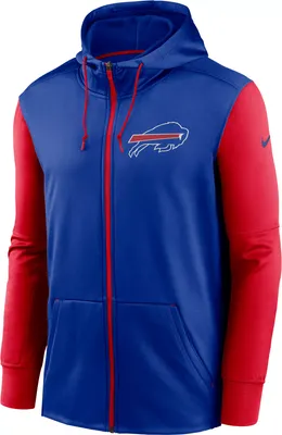 Nike Men's Buffalo Bills Therma-FIT Color Block Royal Full-Zip Hoodie