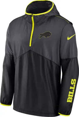 Nike Men's Buffalo Bills 2023 Volt Anthracite Half-Zip Jacket