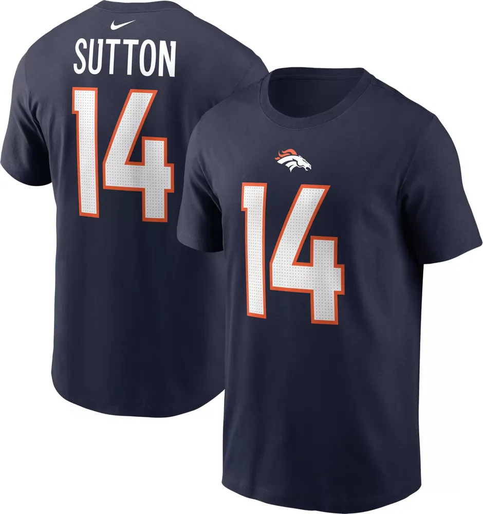 Nike Men's Denver Broncos Courtland Sutton #14 Navy T-Shirt