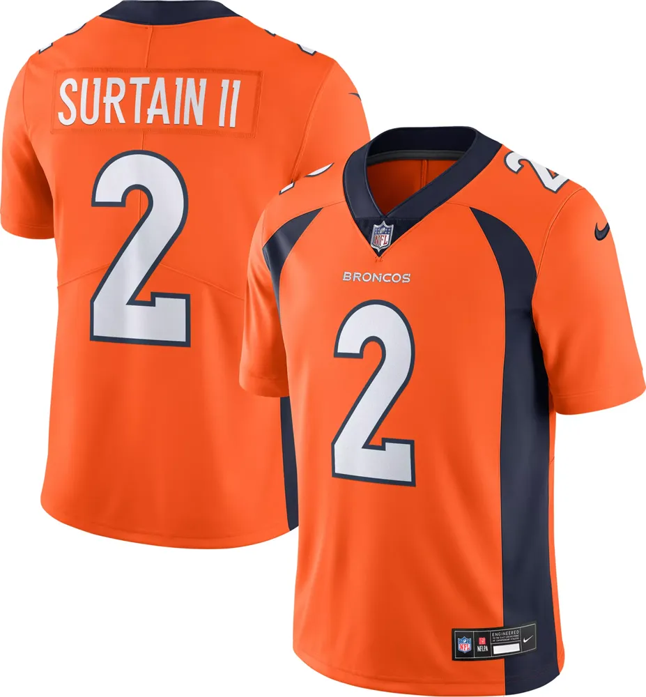 Nike Men's Denver Broncos Patrick Surtain II #2 Vapor Untouchable Limited Orange Jersey