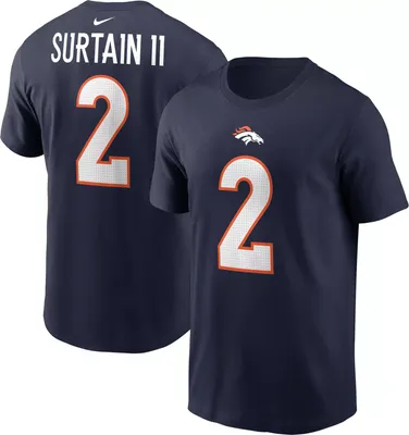 Nike Men's Denver Broncos Patrick Surtain II #2 Navy T-Shirt