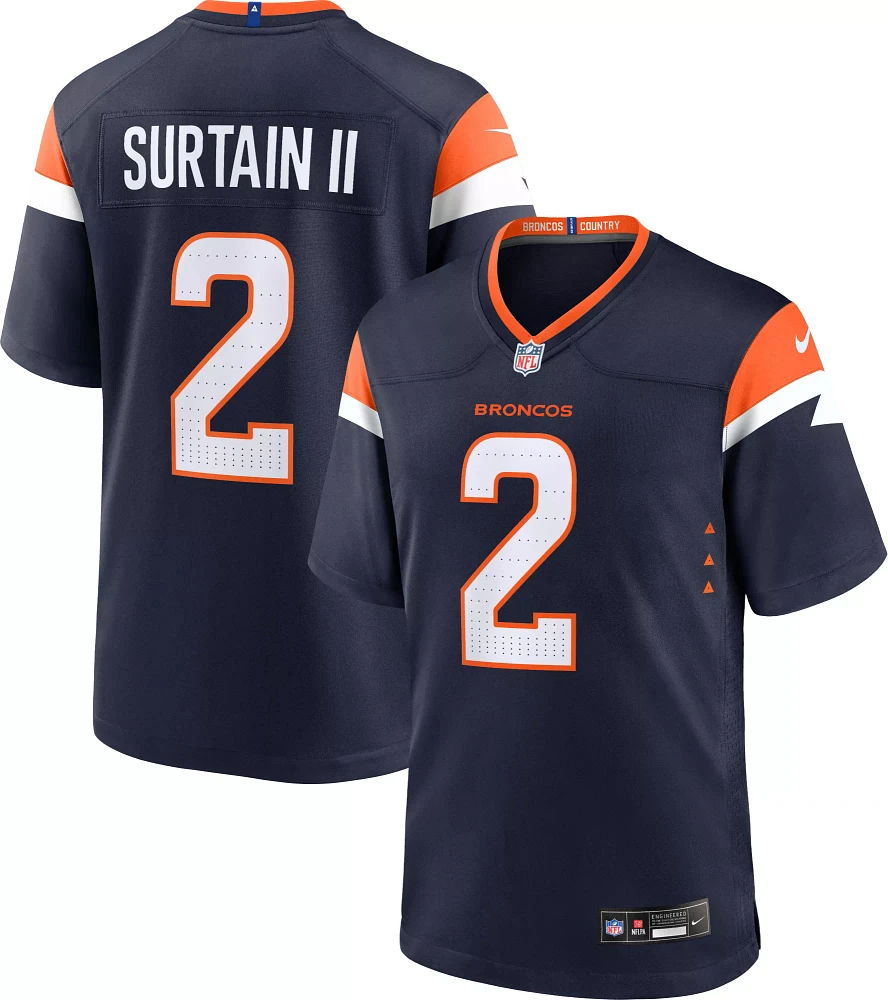 Nike Men's Denver Broncos Patrick Surtain II #2 Alternate Navy Game Jersey