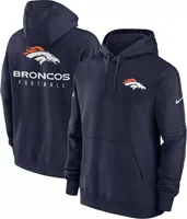 Nike Men's Denver Broncos 2023 Sideline Club Navy Pullover Hoodie