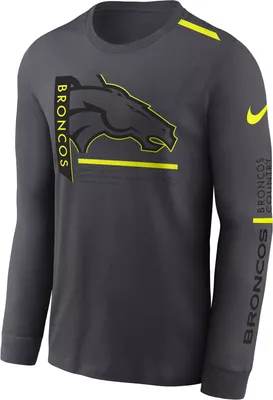 Nike Men's Denver Broncos 2023 Volt Dri-FIT Anthracite Long Sleeve T-Shirt