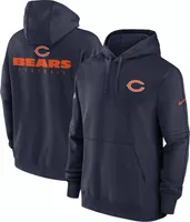 Nike Men's Chicago Bears 2023 Sideline Club Navy Pullover Hoodie