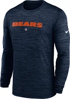 Nike Men's Chicago Bears Sideline Velocity Navy Long Sleeve T-Shirt