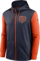 Nike Men's Chicago Bears Therma-FIT Color Block Navy Full-Zip Hoodie