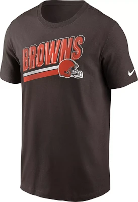 Nike Men's Cleveland Browns Blitz Helmet Brown T-Shirt