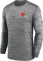 Nike Men's Cleveland Browns Sideline Alt Anthracite Velocity Long Sleeve T-Shirt