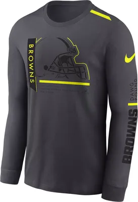 Nike Men's Cleveland Browns 2023 Volt Dri-FIT Anthracite Long Sleeve T-Shirt