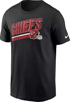 Nike Men's Kansas City Chiefs Blitz Helmet Black T-Shirt